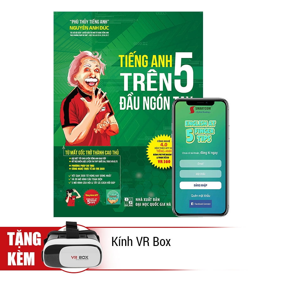 Tiếng Anh Trên 5 Đầu Ngón Tay (Học Kèm App 4.0) - Tặng Kèm Kính Vr Box
