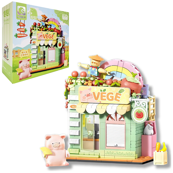 Đồ Chơi Lắp Ráp Mô Hình Shop Rau Củ Lulu - Sembo 608074 (519 Mảnh Ghép ...