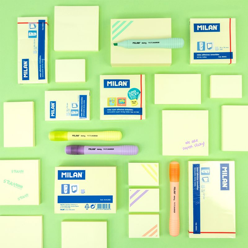 Giấy Note Super Sticky 76x76mm - 417190 - Milan (90 tờ)