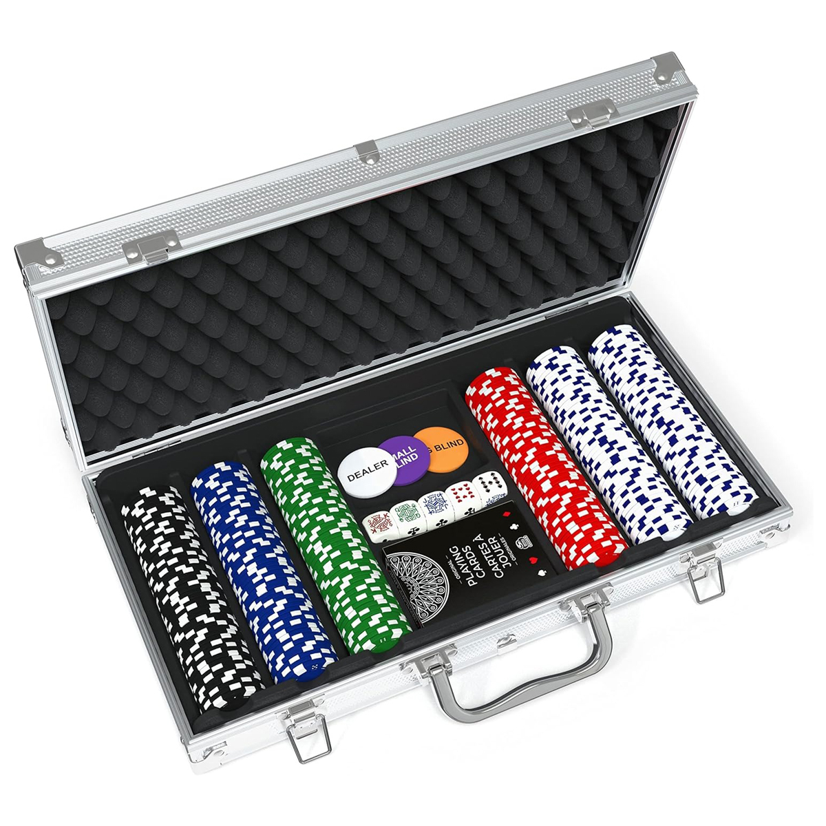Đồ Chơi 300 Poker Chips Không Số Kèm Khay Đựng Spin Master 6065367