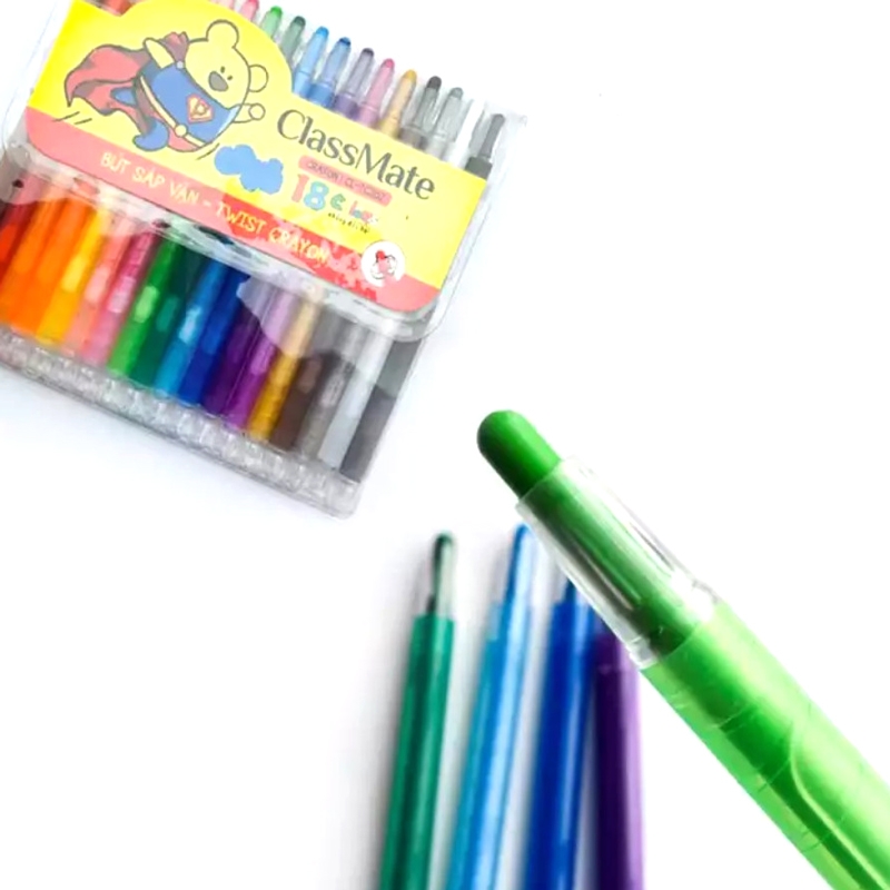 Hộp Bút Sáp Vặn 18 Màu Classmate CL-TC202 - FAHASA.COM