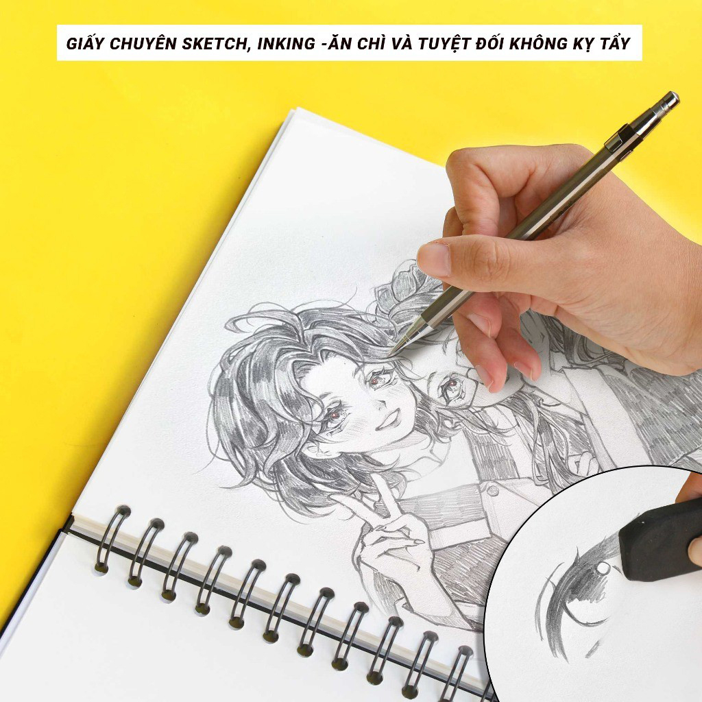 Sổ Phác Thảo Họa Sĩ Nhật Bản Yuko A5 Giấy Trơn 72 Trang 190gsm