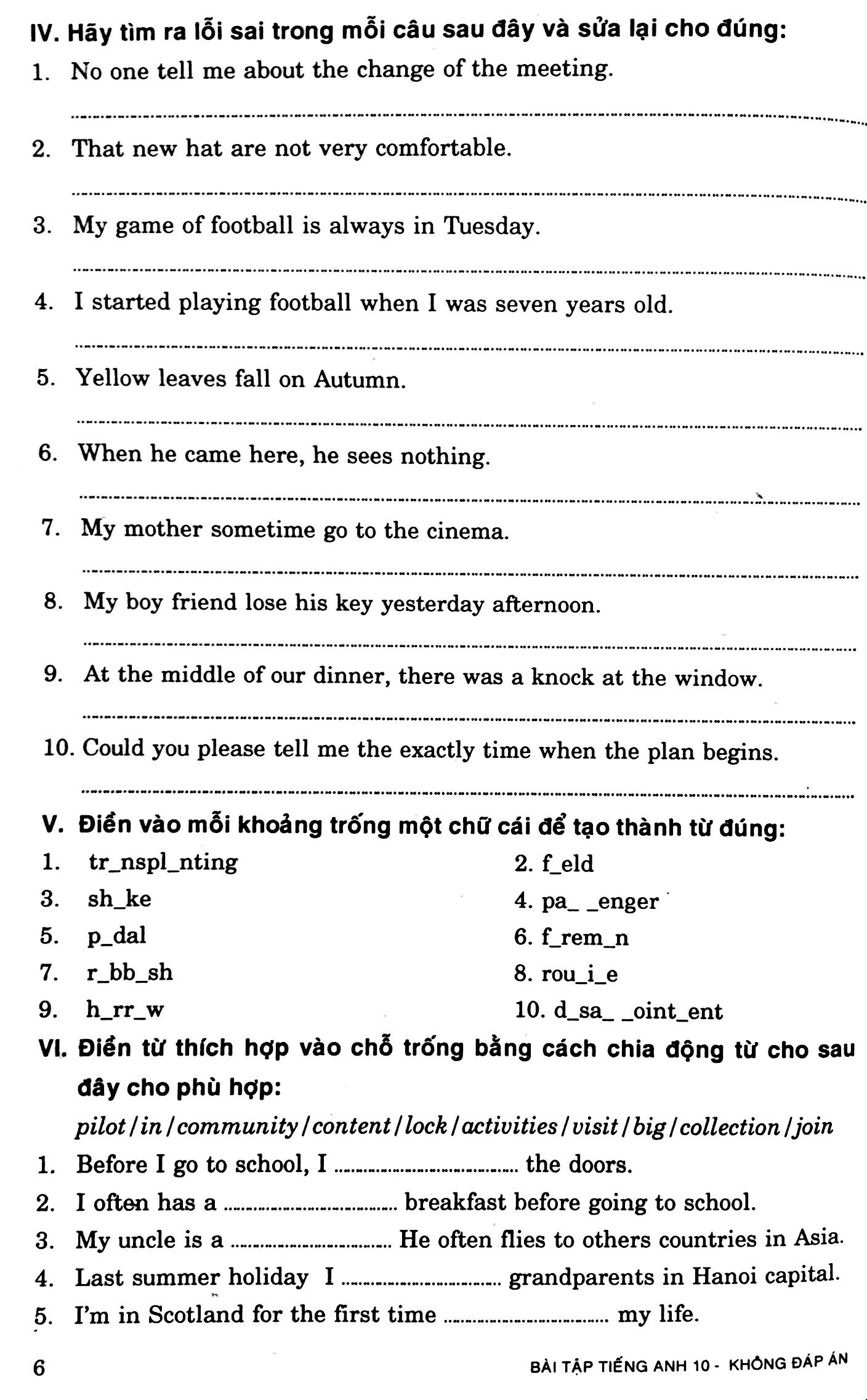 Tải sách Bài Tập Tiếng Anh Lớp 10 PDF đọc ebook online, epub online, nghe sách nói audio miễn phí.