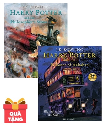 Combo Harry Potter And The Prisoner Of Azkaban - The Philosopher's Stone + [Quà Tặng] Bộ 4 Bookmark 4 Nhà - Áo Thiết Kế Độc Quyền (Số Lượng Có Hạn)
