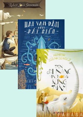 Combo Đảo Giấu Vàng + Trên Sa Mạc Và Trong Rừng Thẳm + Hai Vạn Dặm Dưới Đáy Biển (Bộ 3 Cuốn)