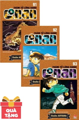 Combo Thám Tử Lừng Danh Conan (Tập 91 - 92 - 93) - Tặng Kèm 1 Quạt Tay (Số Lượng Có Hạn)