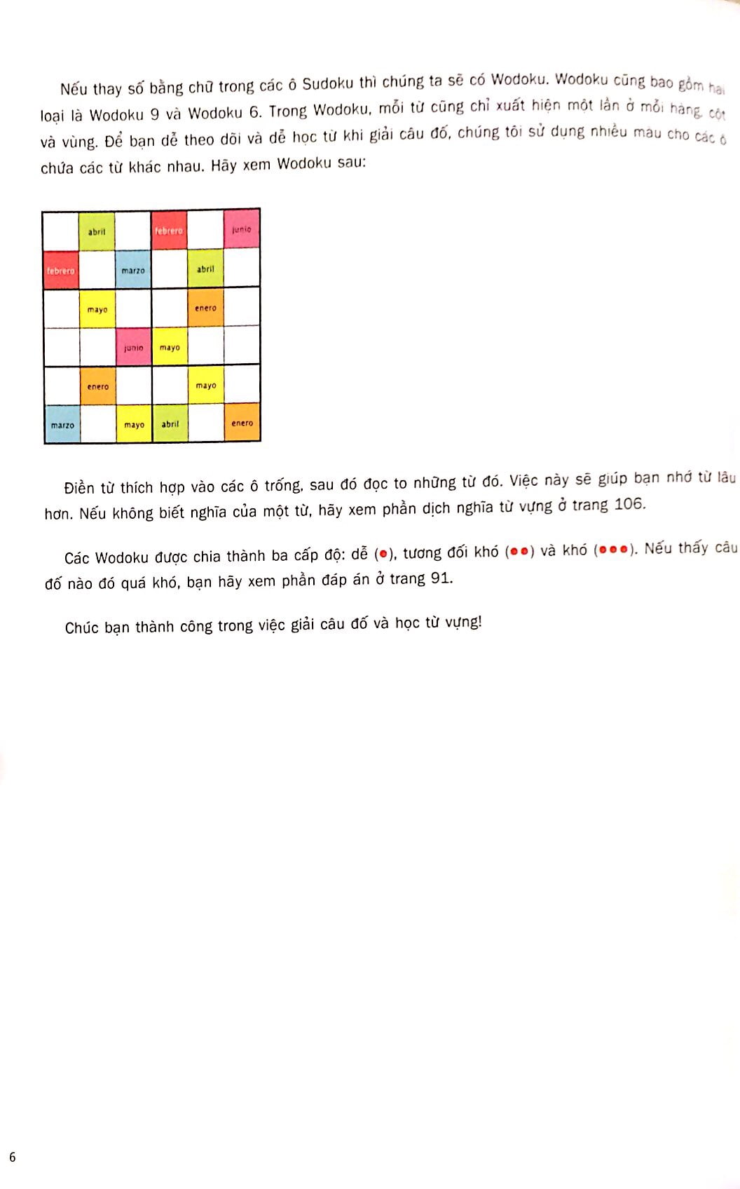 Espanol Wodoku A1-A2 - Vui Học Từ Vựng Với Ô Chữ Sudoku PDF