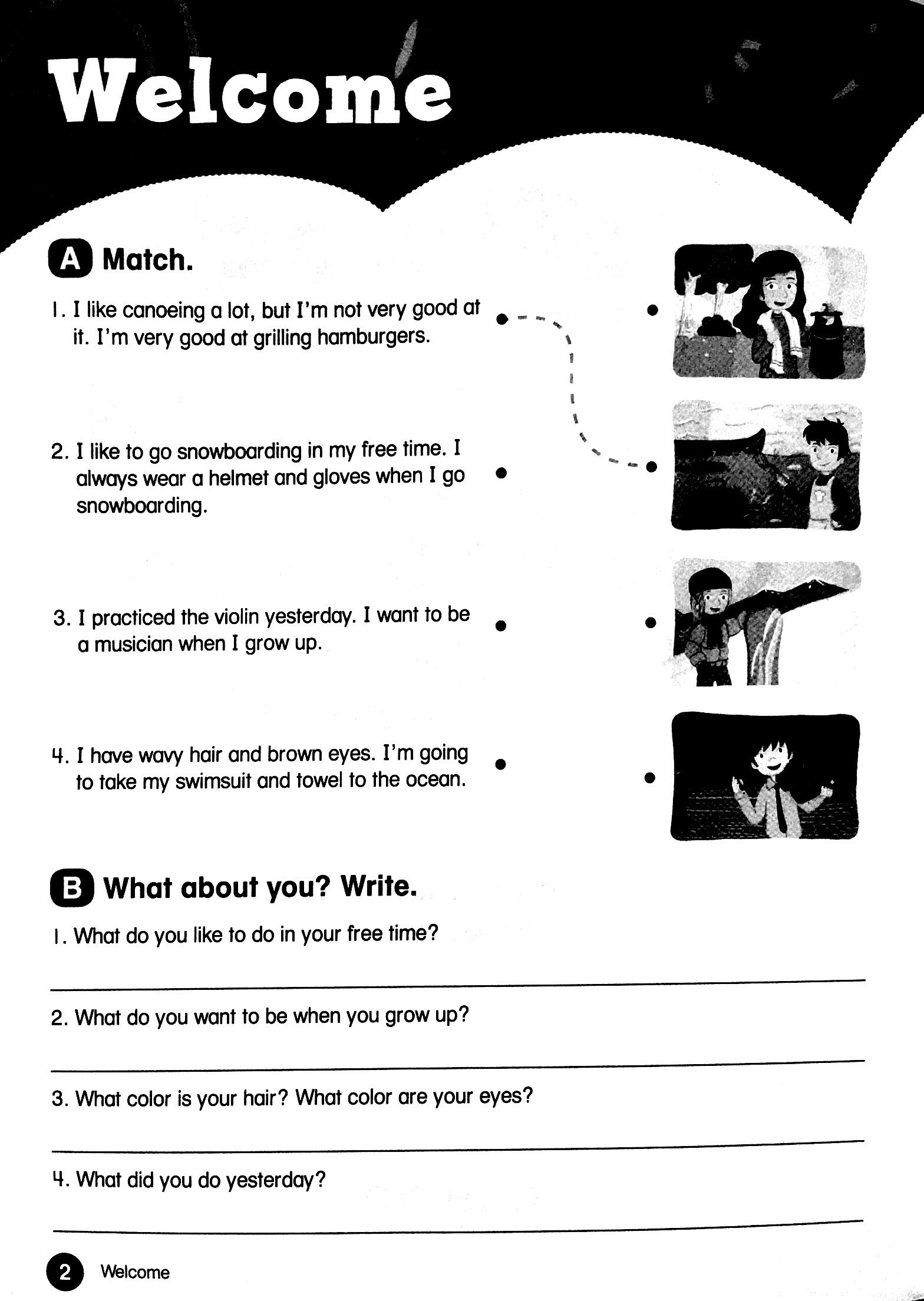 Everybody Up 5 workbook, a learning tool.