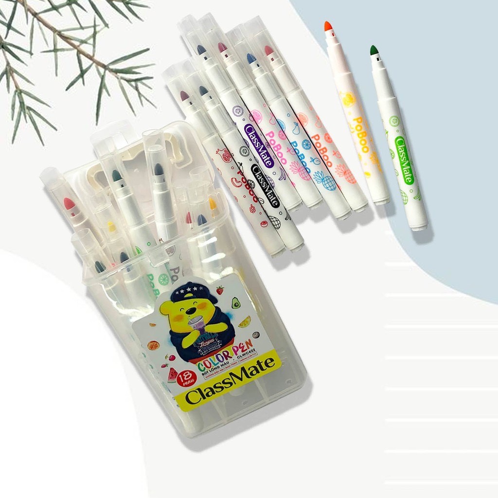 Hộp Bút Dạ Màu 18 Màu ClassMate - CL-WC422 - FAHASA.COM