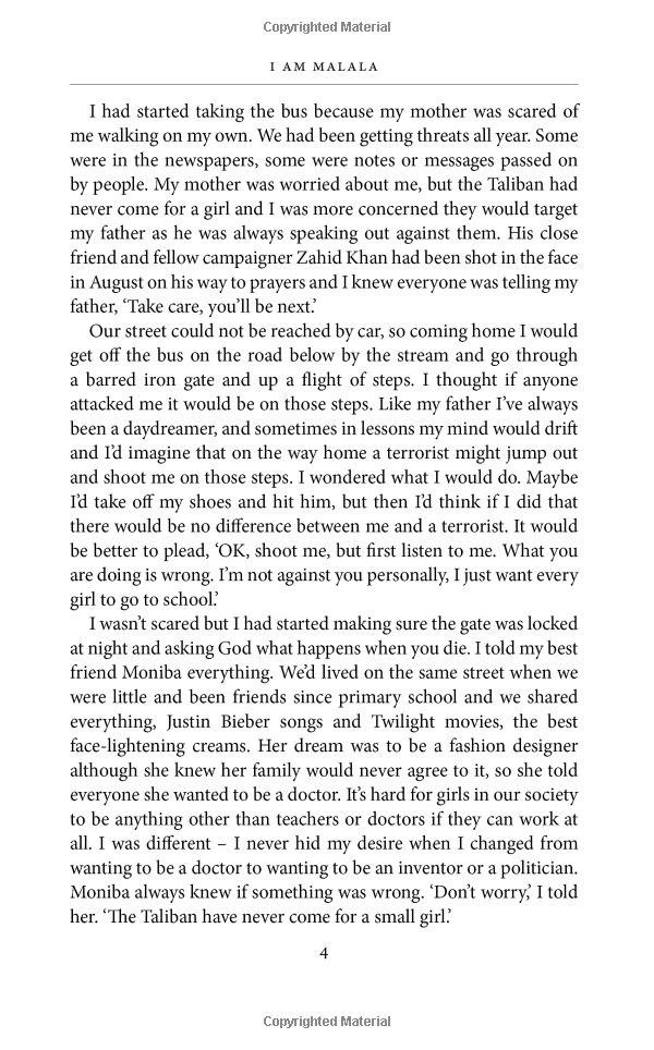 I Am Malala PDF đọc ebook online, epub online, nghe sách nói audio miễn phí. I Am Malala PDF đọc ebook online, epub online, nghe sách nói audio miễn phí.