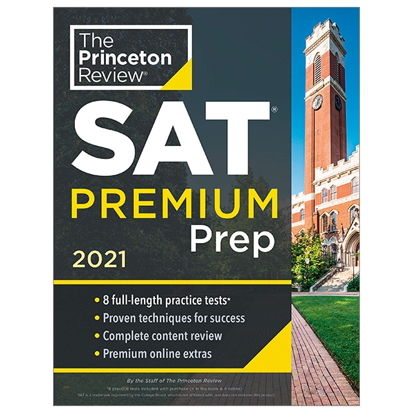 Princeton Review SAT Premium Prep, 2021 8 Practice Tests + Review And