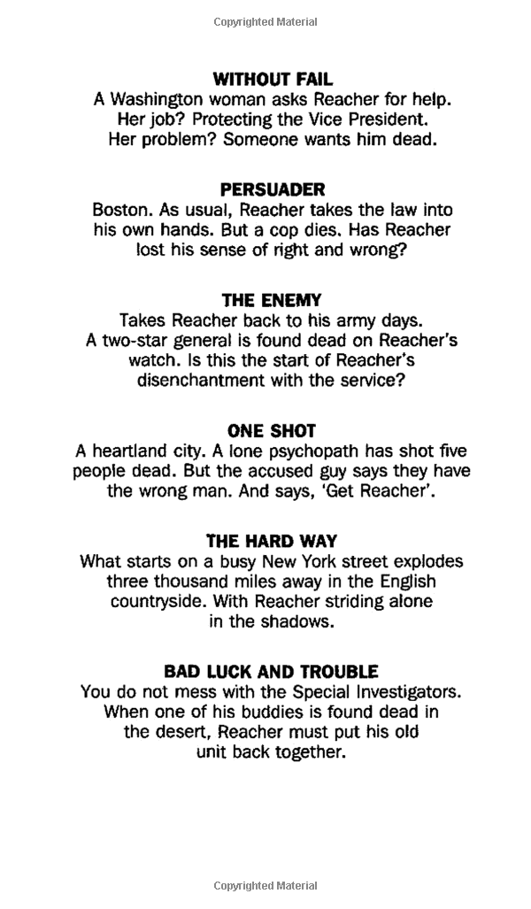 Killing Floor (Jack Reacher, No. 1)