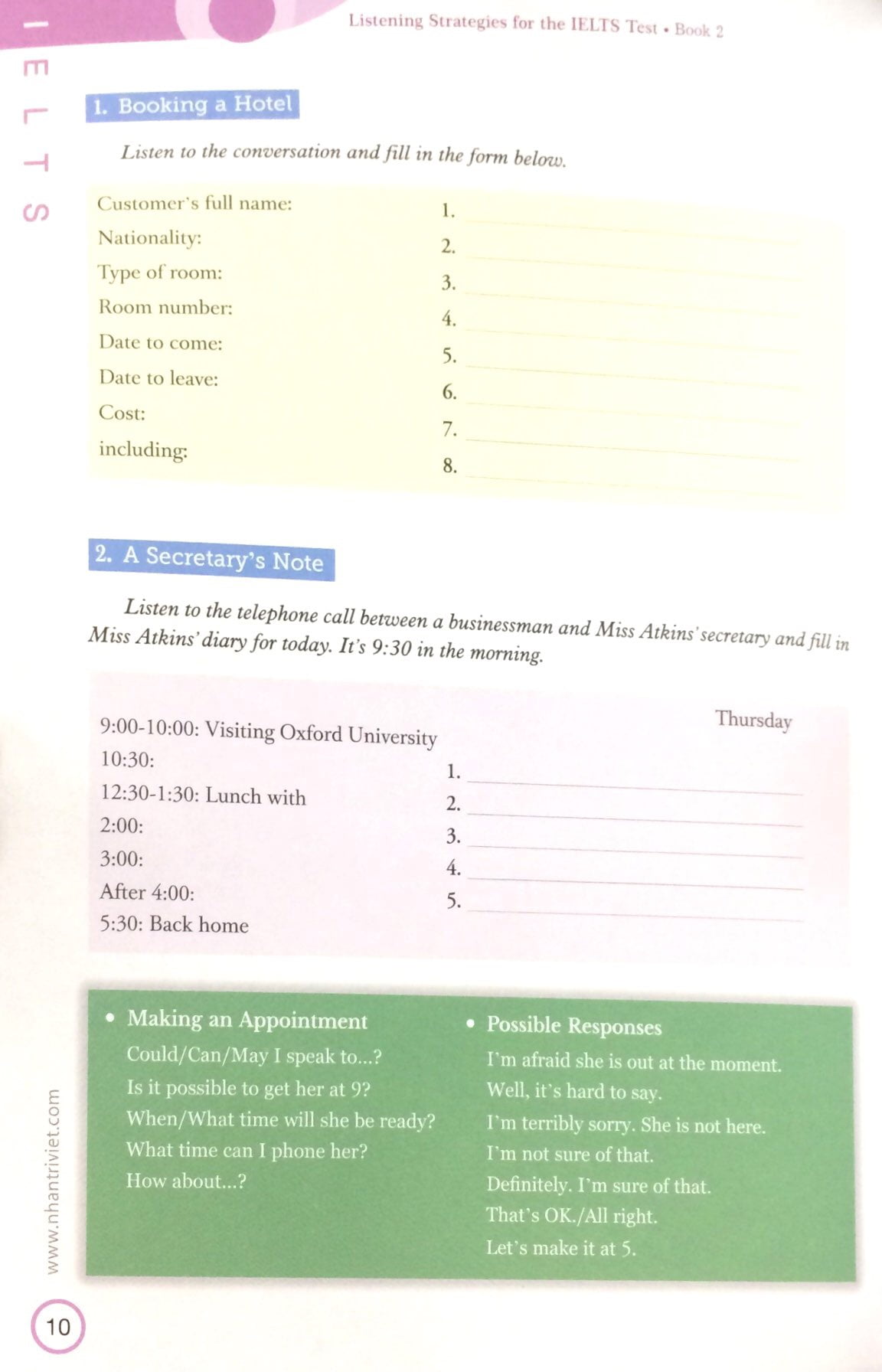 Bộ Listening Strategies For The IELTS Test - Book 2 PDF - Tờ Khai Y Tế