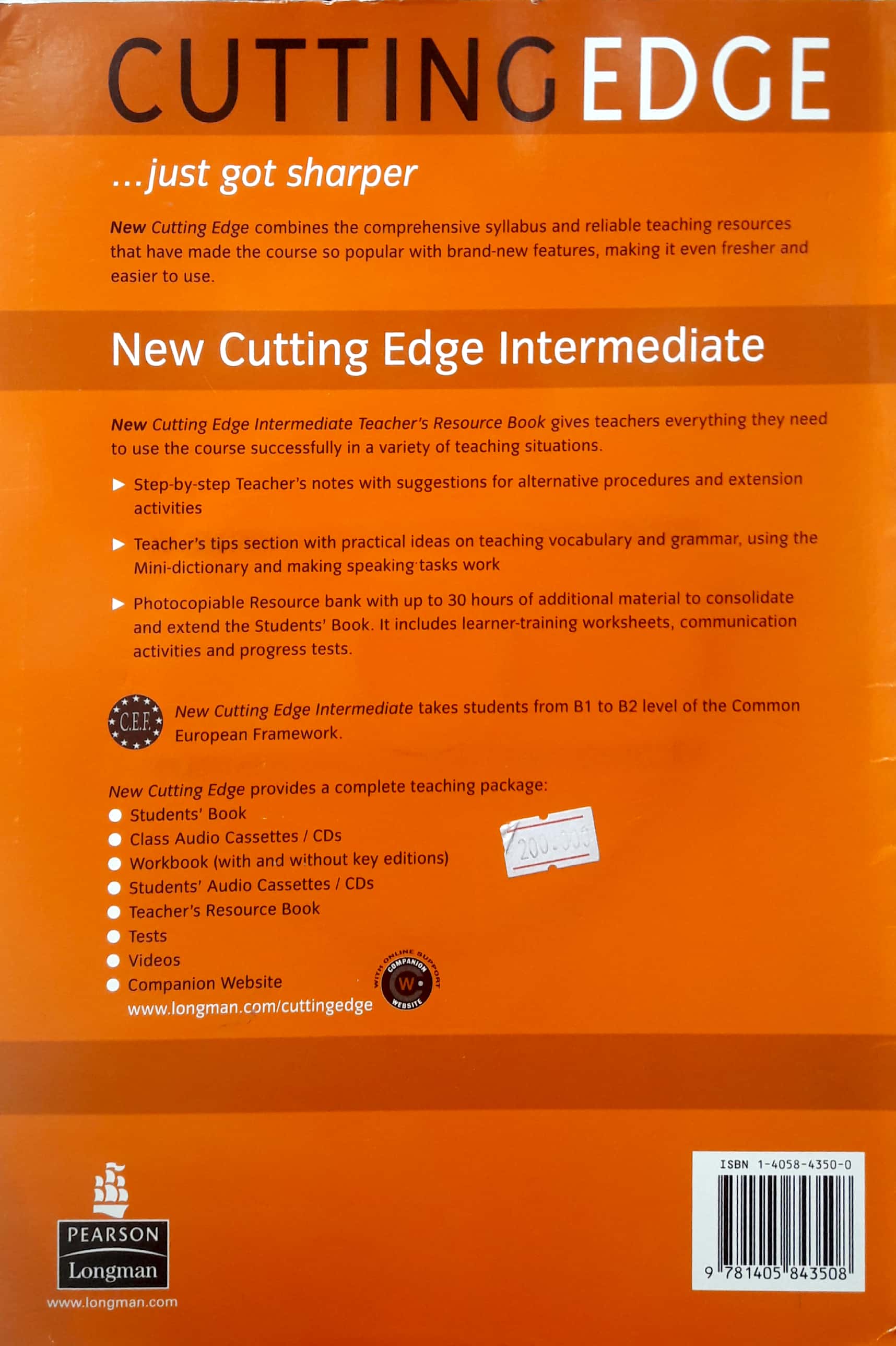 New Cutting Edge Intermediate Teachers Book and Test Master CDROM Pack
