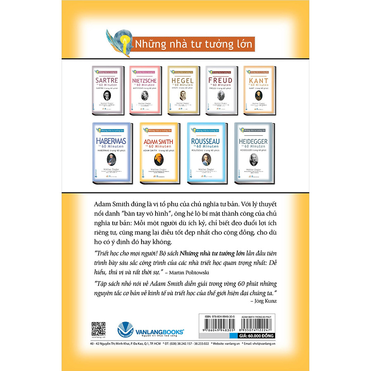 Những Nhà Tư Tưởng Lớn - ADAM SMITH Trong 60 Phút PDF