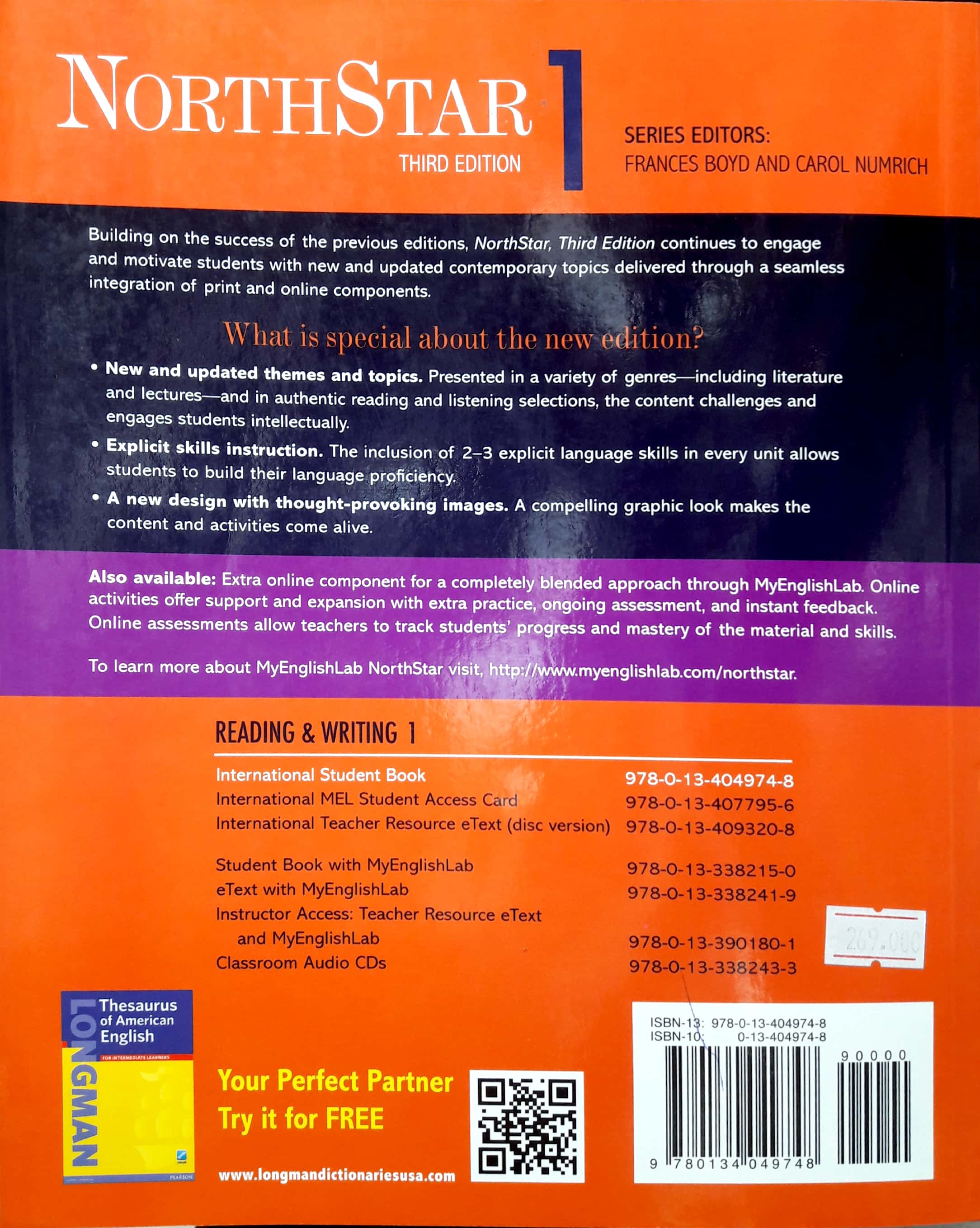 Northstar Reading and Writing Student Book 1