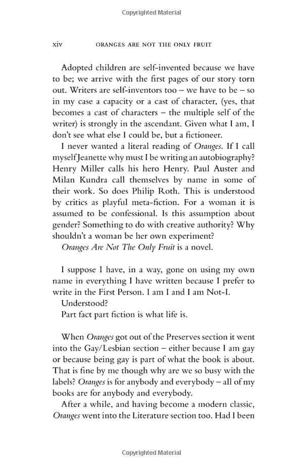 Oranges are Not the Only Fruit