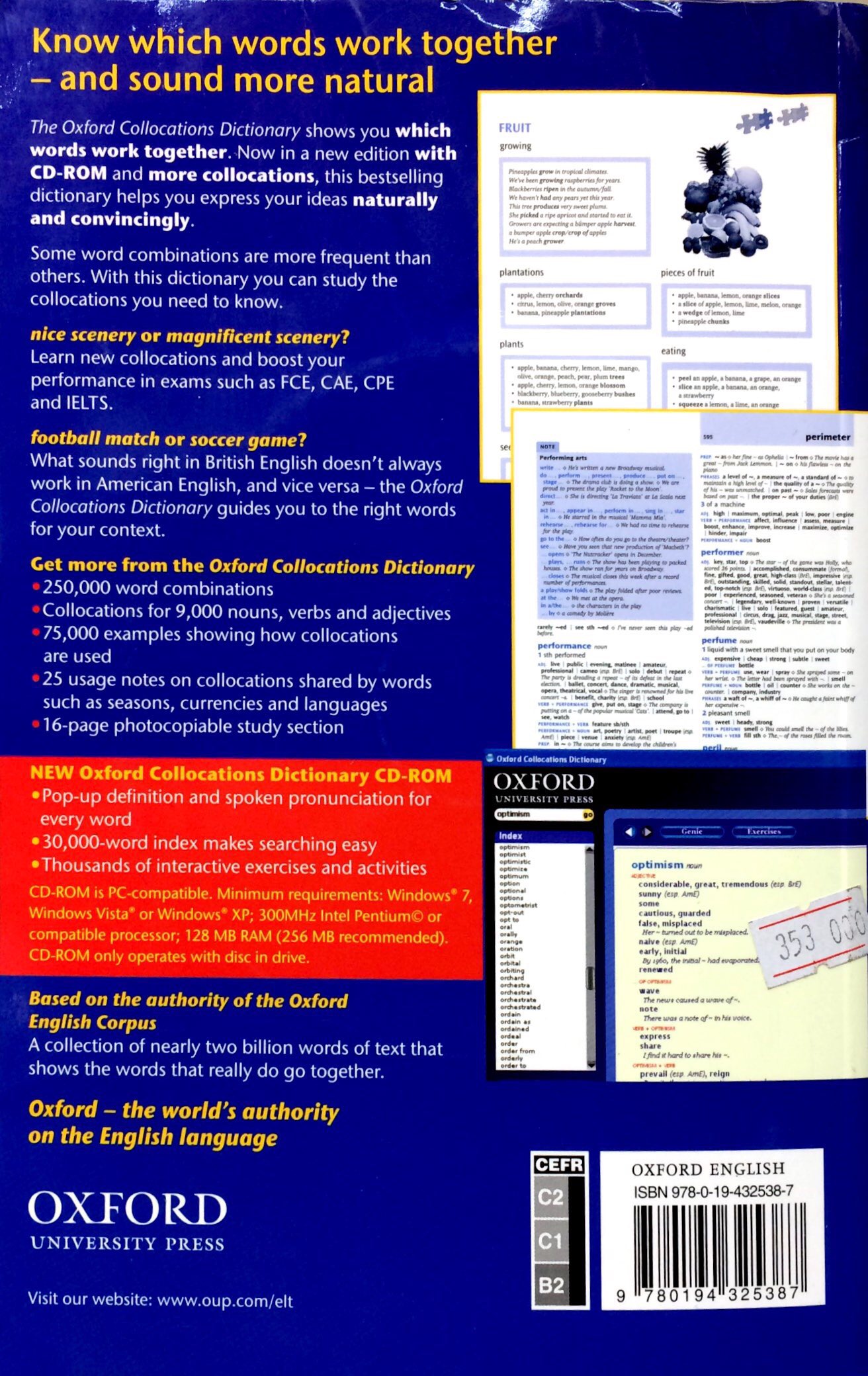 Oxford Collocations Dictionary Pack (Dictionary and CDROM)