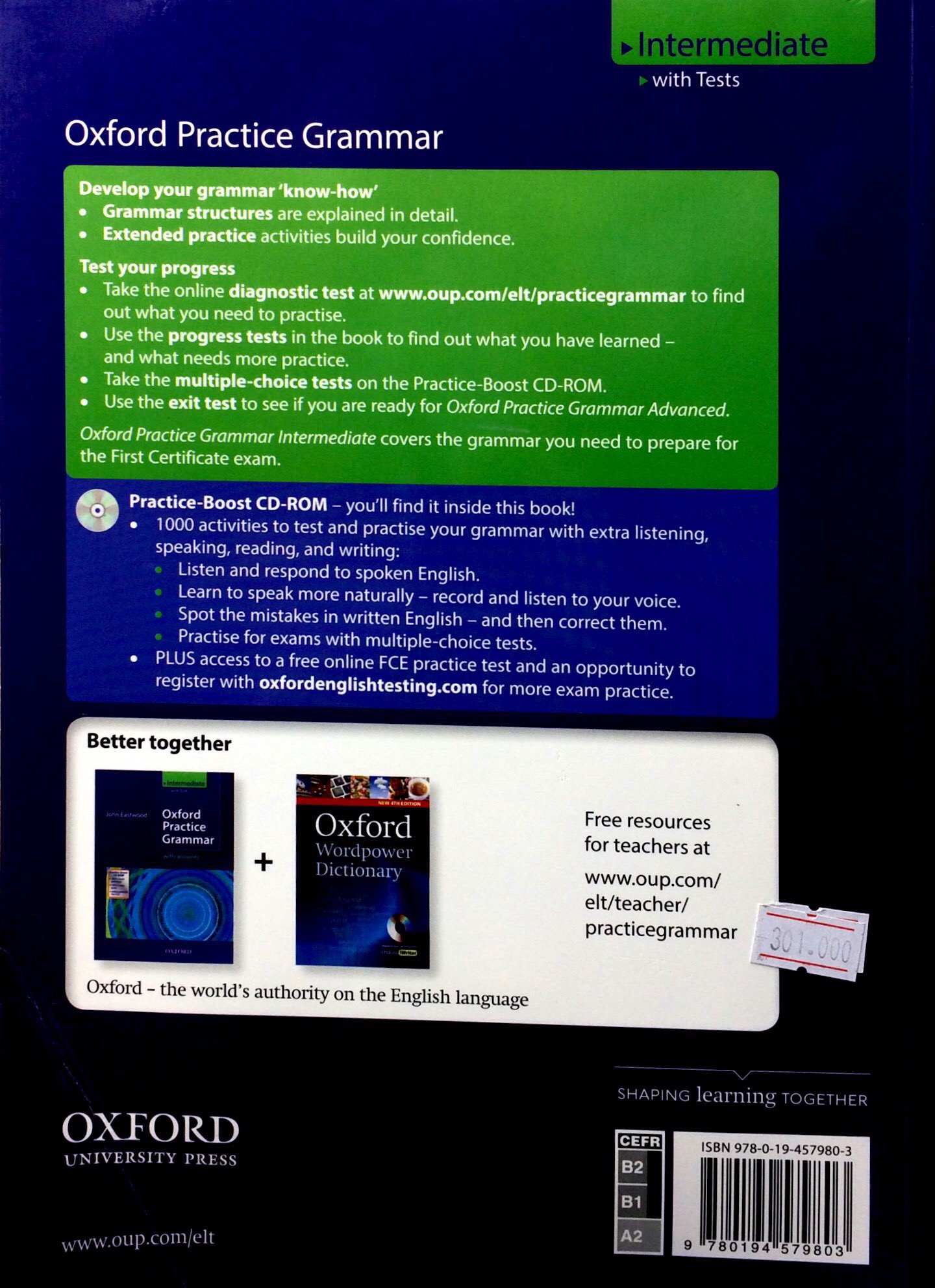 Oxford Practice Grammar Intermediate Practice-Boost CD-ROM Pack With ...