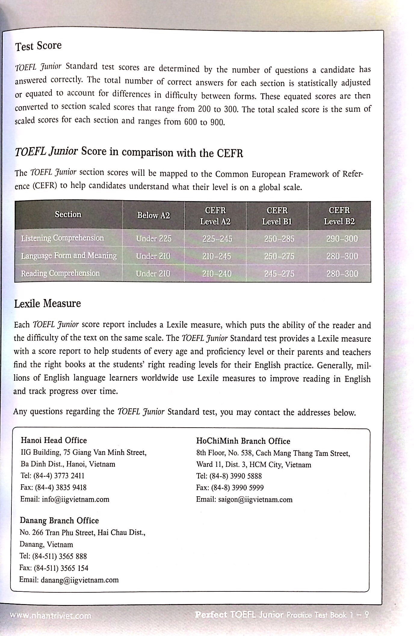 Bộ Perfect TOEFL Junior_Practice Test_Book 1 CD PDF