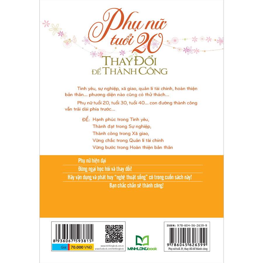 Phụ Nữ Tuổi 20 Thay Đổi Để Thành Công PDF đọc ebook online, epub online, nghe sách nói audio miễn phí. Tải sách Phụ Nữ Tuổi 20 Thay Đổi Để Thành Công PDF đọc ebook online, epub online, nghe sách nói audio miễn phí.
