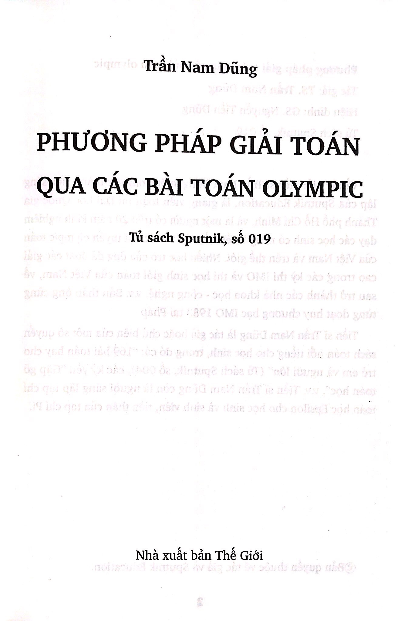 Sách Phương Pháp Giải Toán Qua Các Bài Toán Olympic - FAHASA.COM