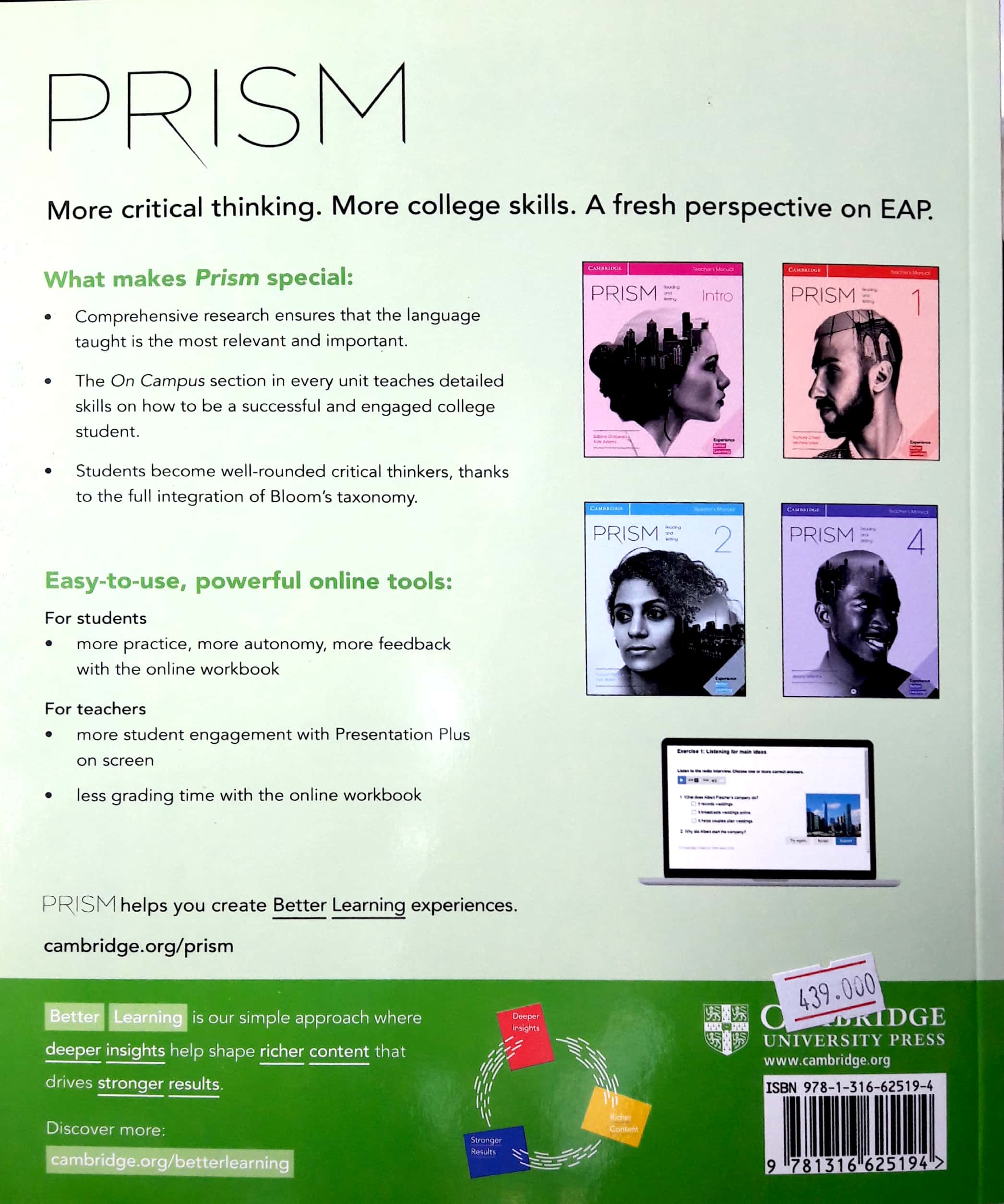 Prism Lvl 3 Reading&Writing Tchr's Manual