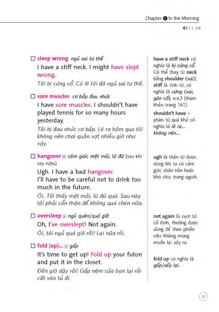 Sổ Tay Từ Vựng Tiếng Anh - Từ Lúc Thức Giấc Đến Khi Đi Ngủ Bao Gồm Sách Và 1 Đĩa Mp3 PDF Sổ Tay Từ Vựng Tiếng Anh - Từ Lúc Thức Giấc Đến Khi Đi Ngủ Bao Gồm Sách Và 1 Đĩa Mp3 PDF