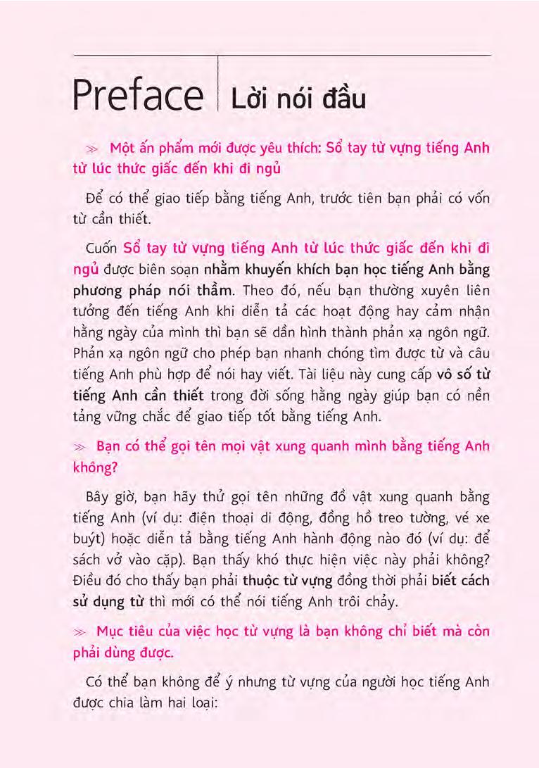 Sổ Tay Từ Vựng Tiếng Anh - Từ Lúc Thức Giấc Đến Khi Đi Ngủ Bao Gồm Sách Và 1 Đĩa Mp3 PDF Sổ Tay Từ Vựng Tiếng Anh - Từ Lúc Thức Giấc Đến Khi Đi Ngủ Bao Gồm Sách Và 1 Đĩa Mp3 PDF