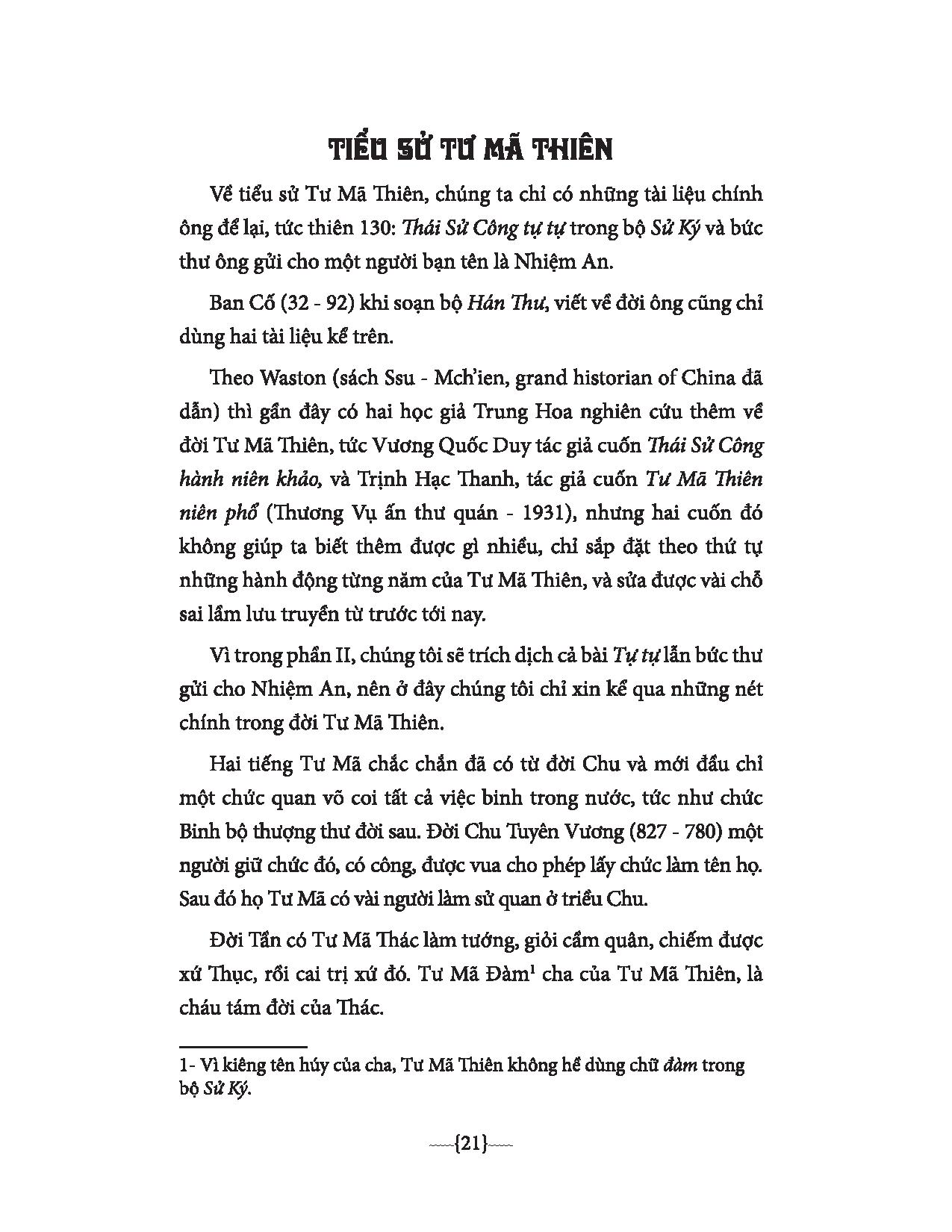 Sử Ký Tư Mã Thiên - Nguyễn Hiến Lê PDF Sử Ký Tư Mã Thiên - Nguyễn Hiến Lê PDF