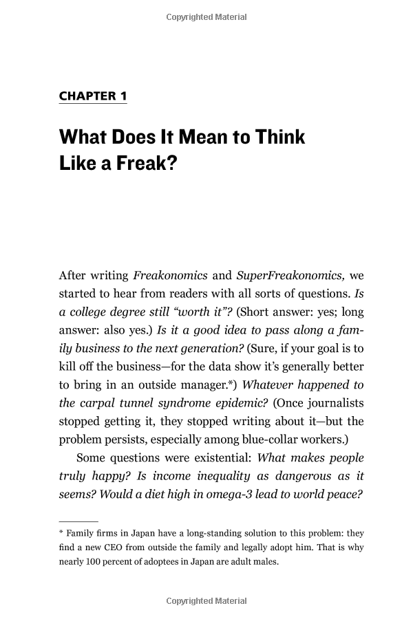 Think Like a Freak The Authors of Freakonomics Offer to