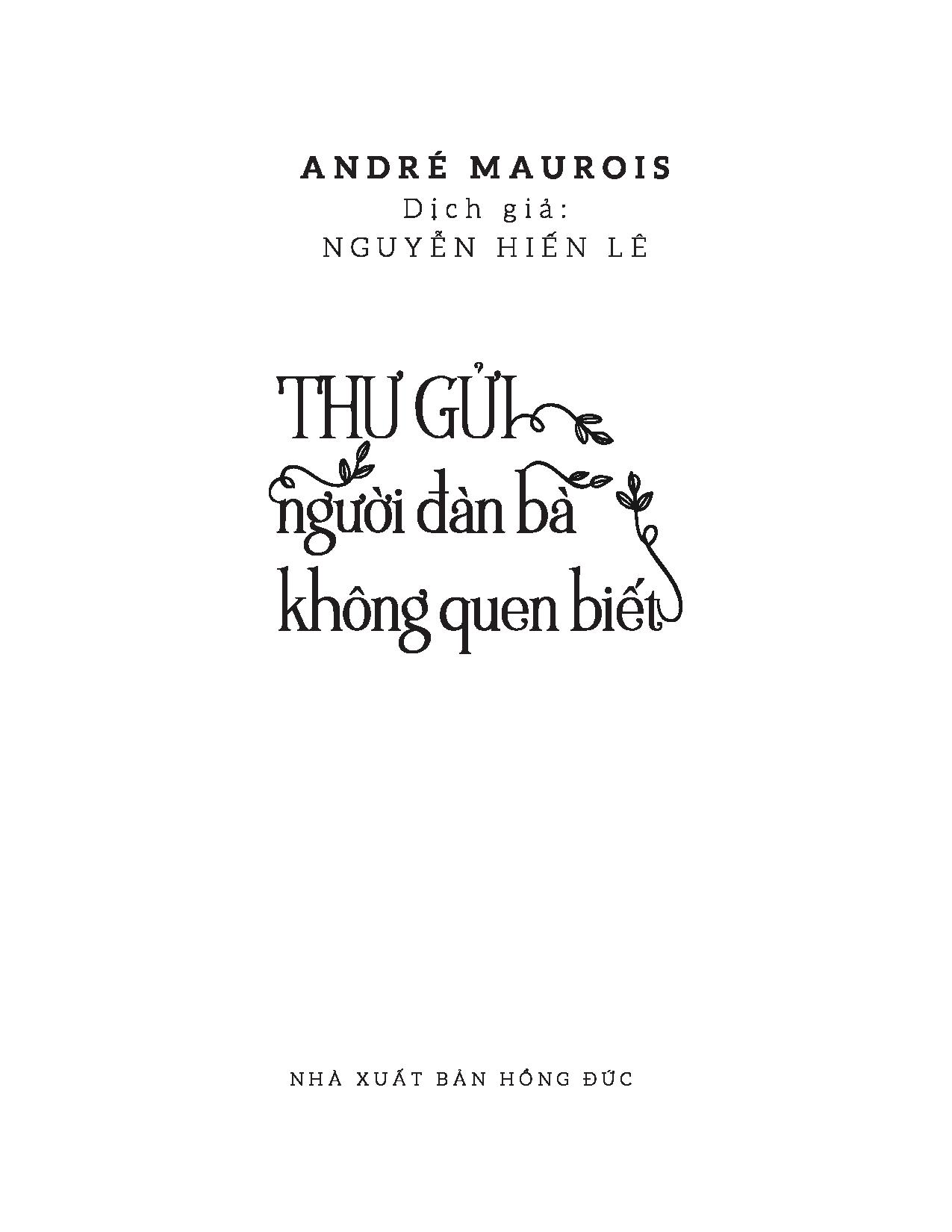 Thư Gửi Người Đàn Bà Không Quen Biết - Nguyễn Hiến Lê PDF Thư Gửi Người Đàn Bà Không Quen Biết - Nguyễn Hiến Lê PDF