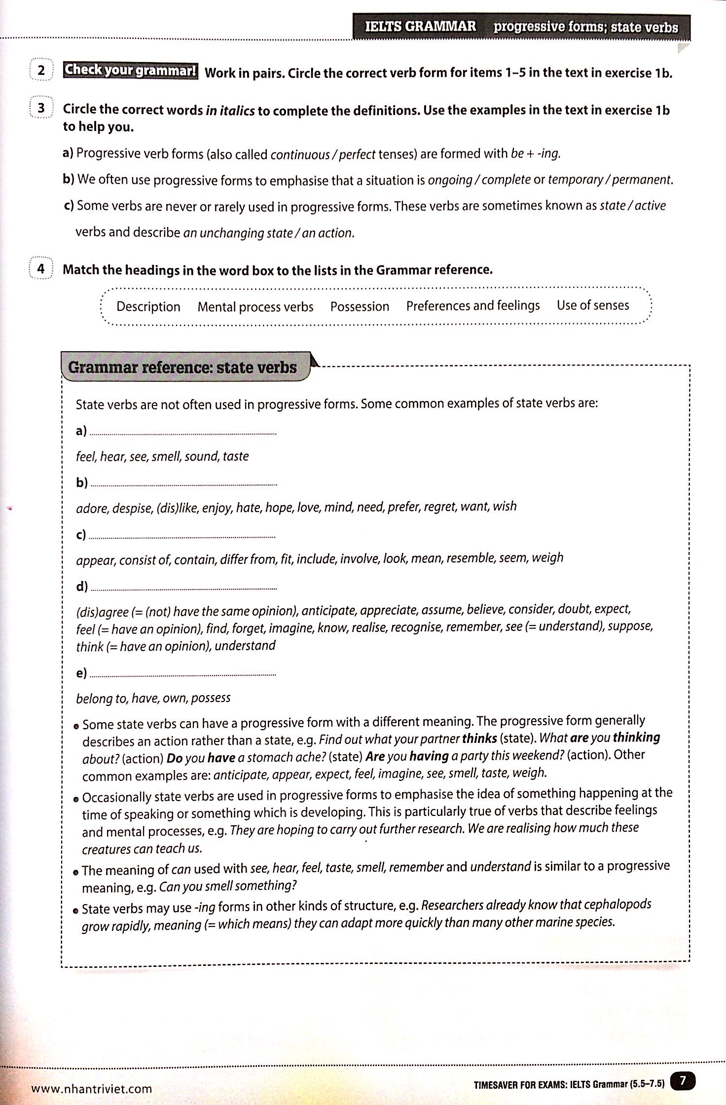 Timesaver for Exams - IELTS Grammar 5.5 - 7.5 PDF
