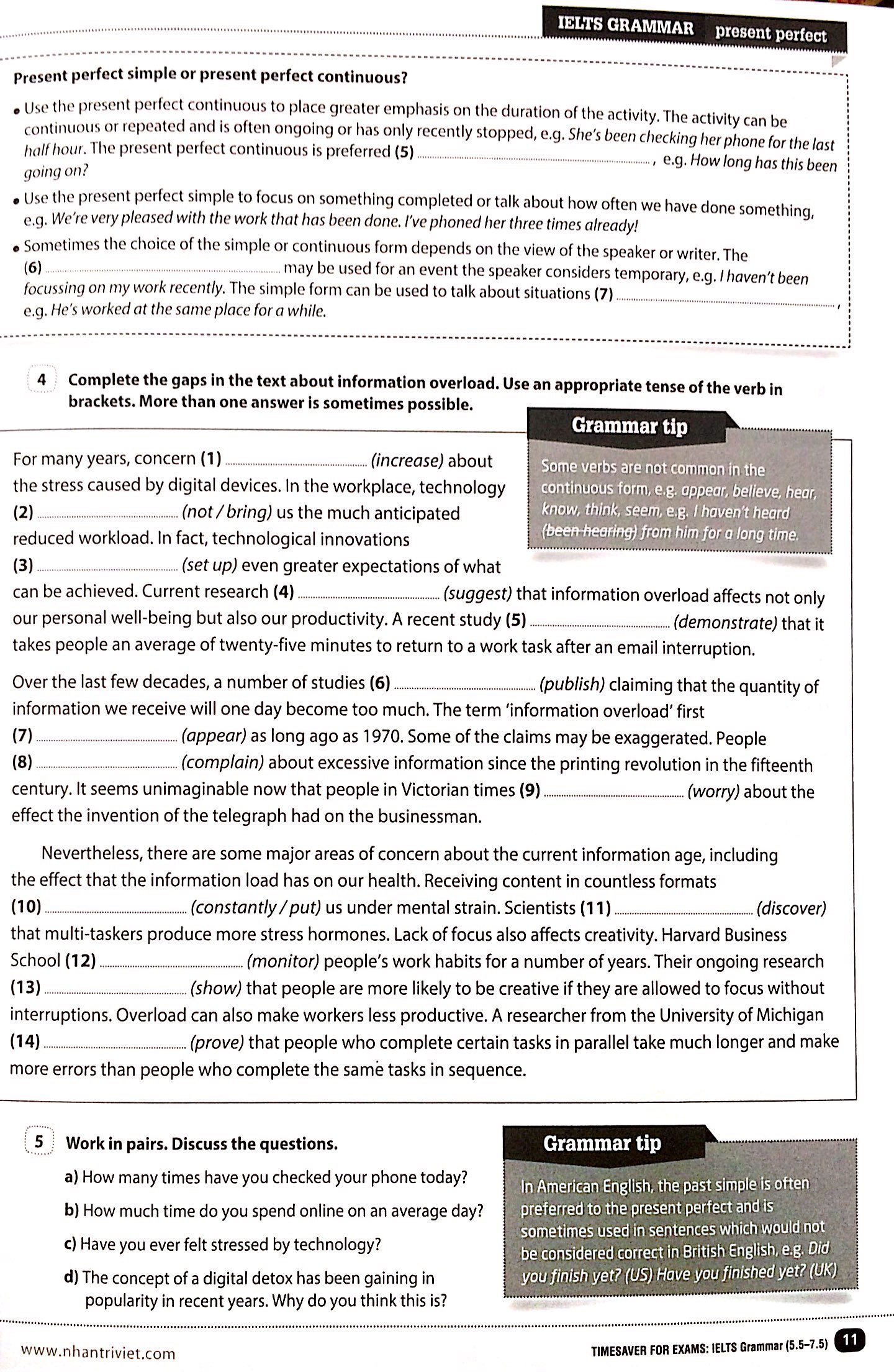Timesaver for Exams - IELTS Grammar 5.5 - 7.5 PDF