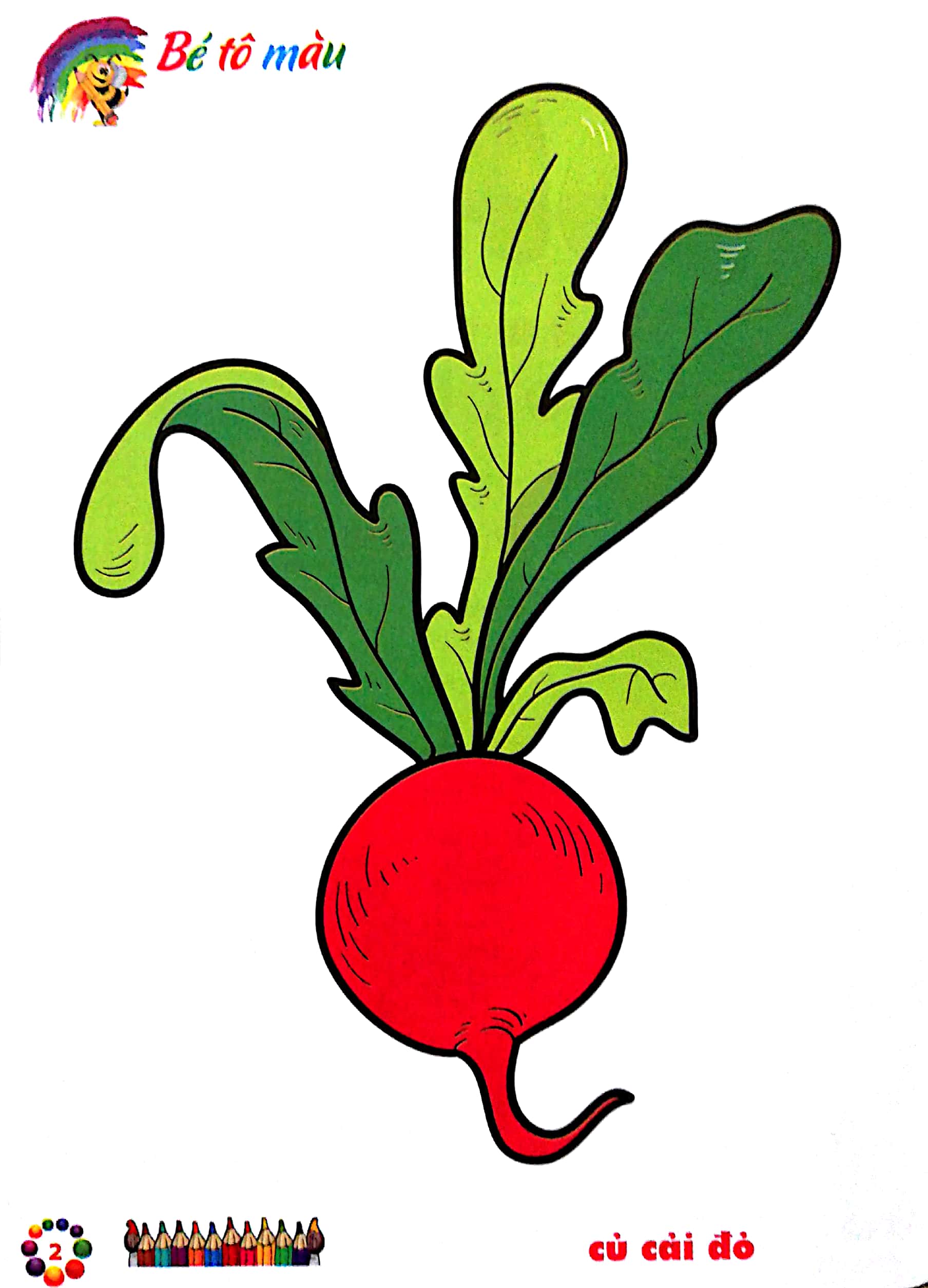 Sách Tô Màu Mẫu Giáo Theo Chủ Đề 10 - Rau, Củ, Quả - FAHASA.COM