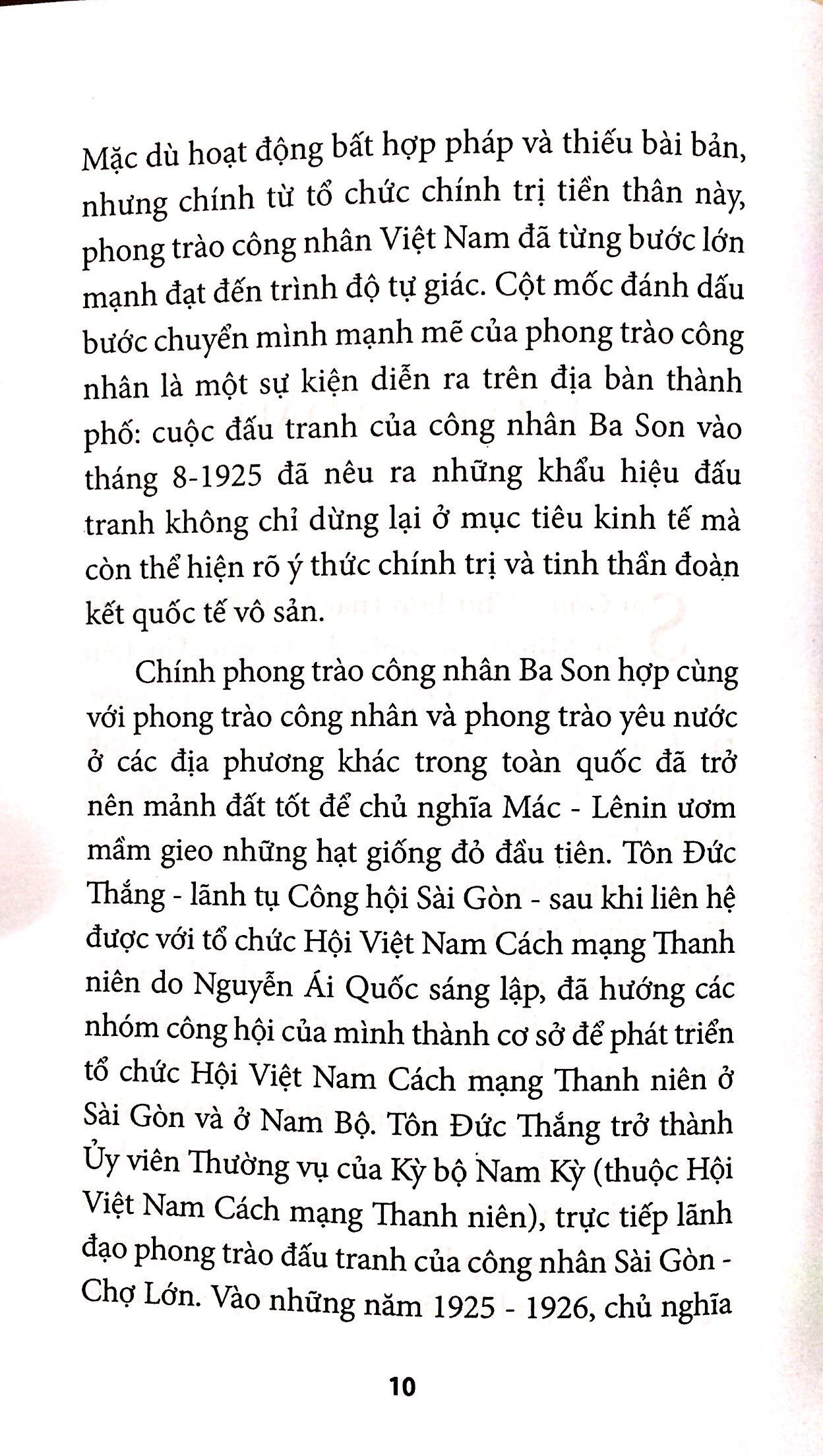 Tôn Đức Thắng Với Phong Trào Công Nhân Sài Gòn Đầu Thế Kỷ Xx Đến Năm 1930 PDF
