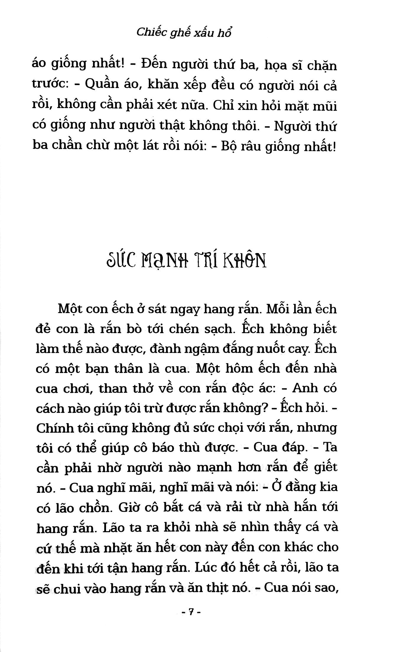 Truyện Ngụ Ngôn Thế Giới Chọn Lọc - Chiếc Ghế Xấu Hổ PDF