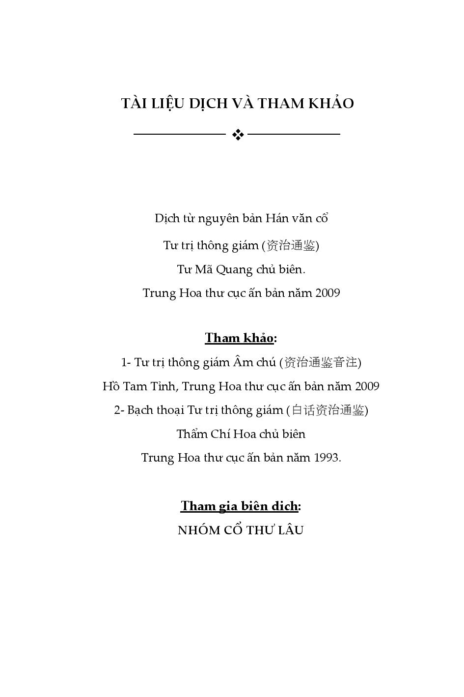 Bộ Tư Trị Thông Giám - Tập 4 PDF Bộ Tư Trị Thông Giám - Tập 4 PDF