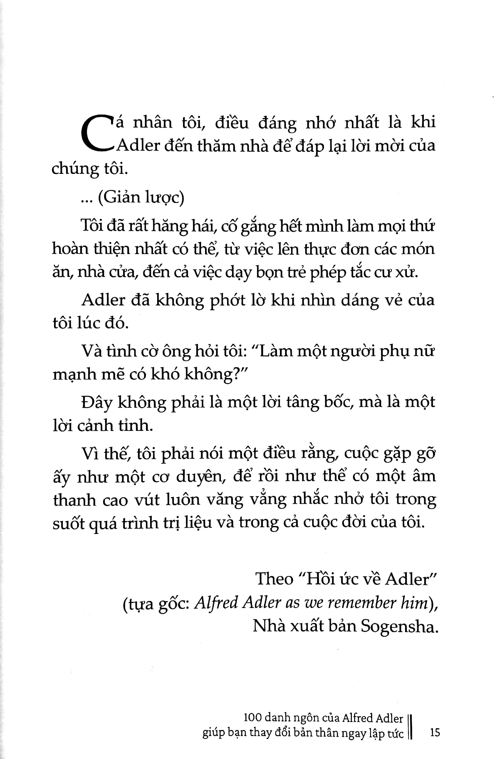 100 Danh Ngôn Của Alfred Adler Giúp Bạn Thay Đổi Bản Thân Ngay Lập Tức PDF đọc ebook online, epub online, nghe sách nói audio miễn phí.