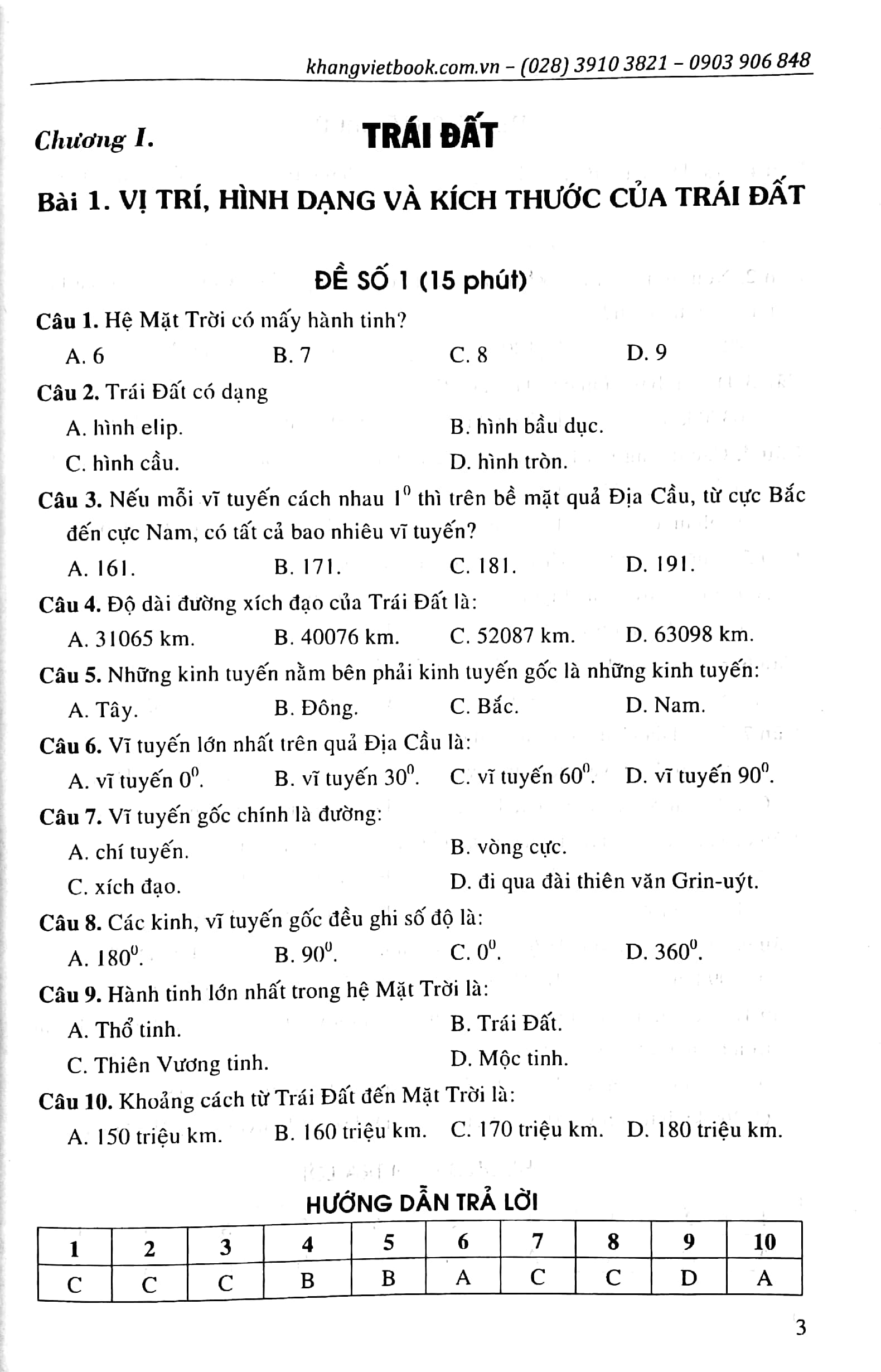 Tải sách 100 Đề Kiểm Tra Địa Lí 6 (15 Phút - 45 Phút - Học Kì) PDF đọc ebook online, epub online, nghe sách nói audio miễn phí.