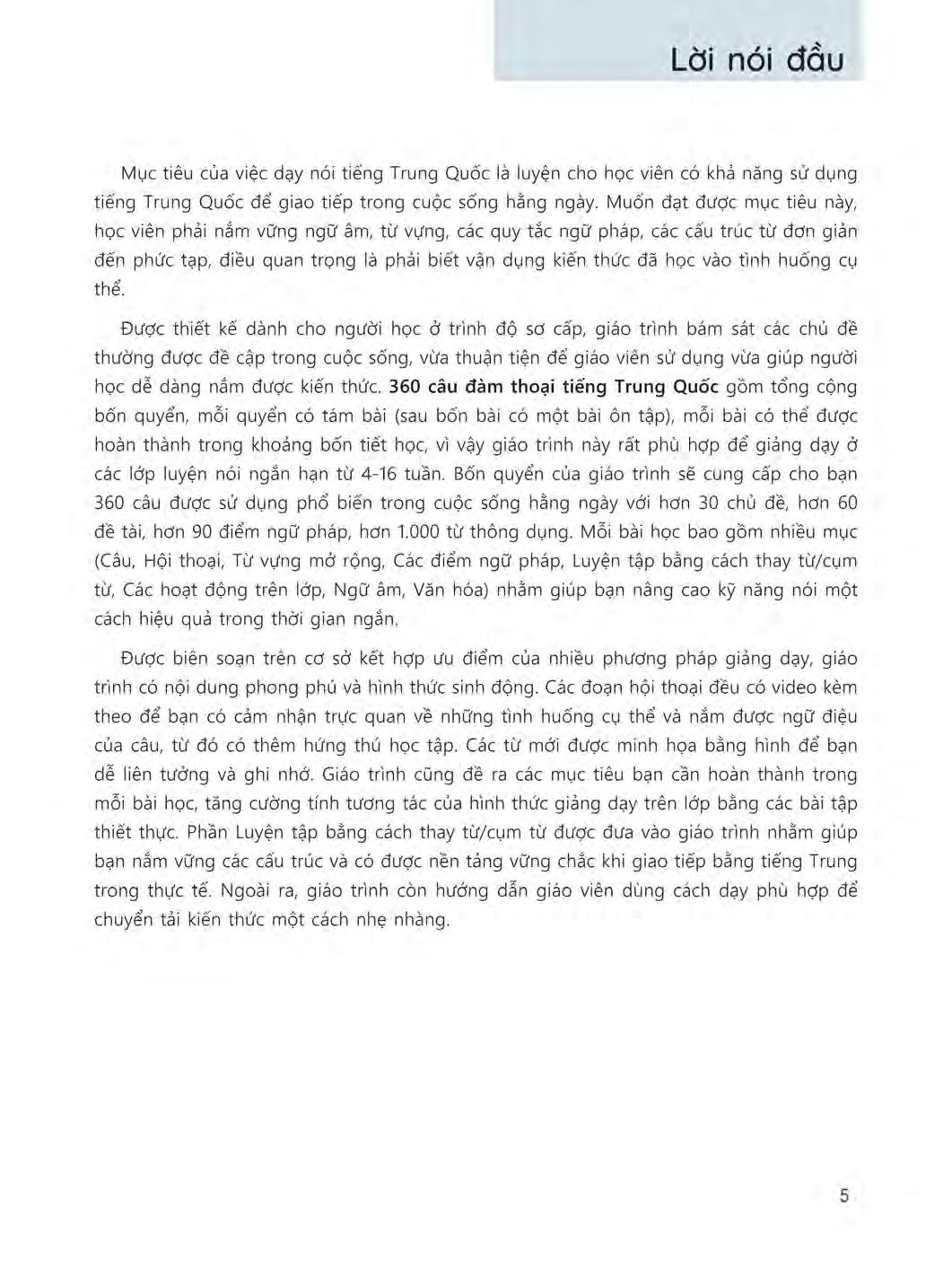 360 Câu Đàm Thoại Tiếng Trung Quốc - Tập 1 Kèm DVD PDF 360 Câu Đàm Thoại Tiếng Trung Quốc - Tập 1 Kèm DVD PDF