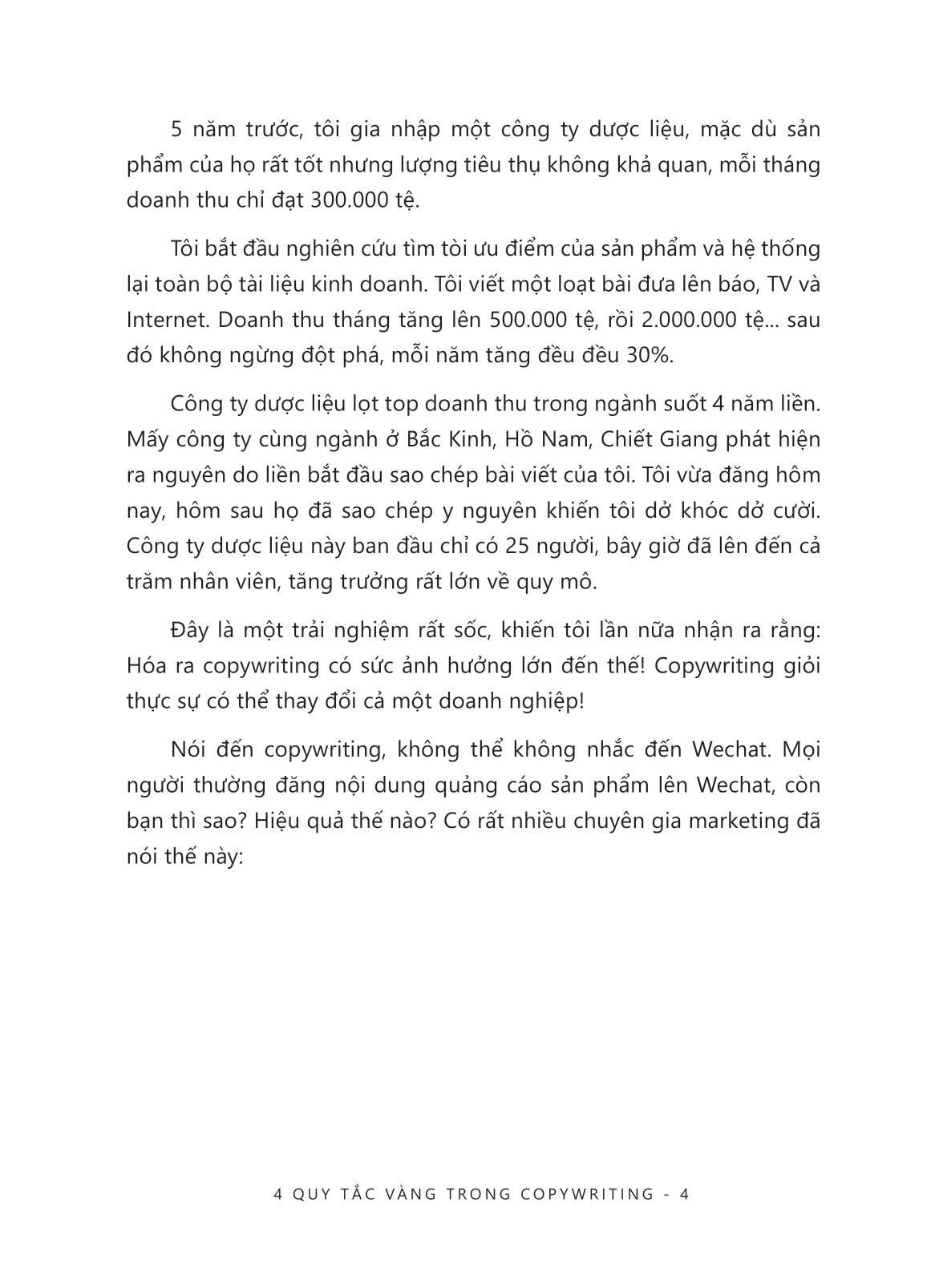 4 Quy Tắc Vàng Trong Copywriting PDF đọc ebook online, epub online, nghe sách nói audio miễn phí.