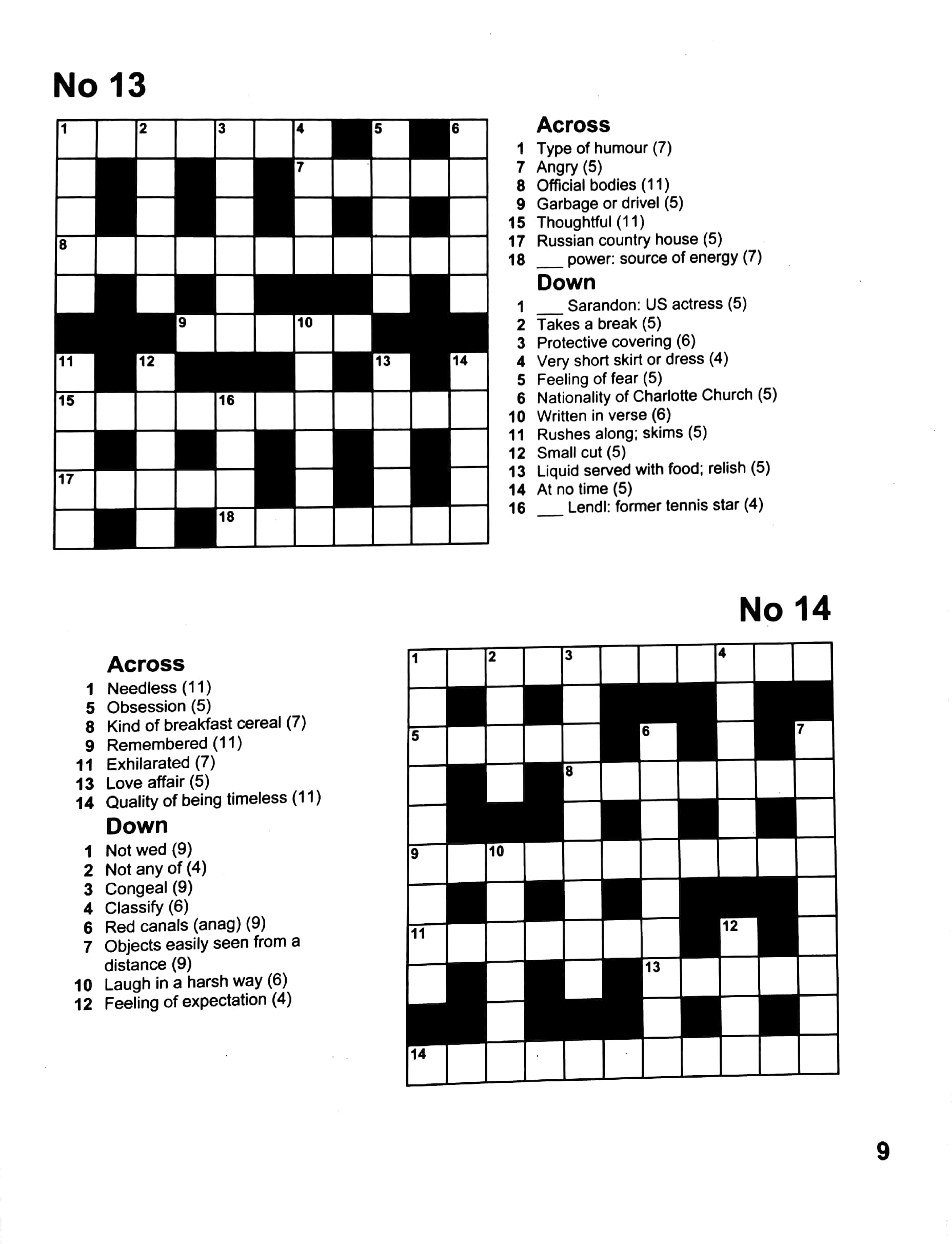 500 Crossword Puzzles Solve The Clues And Spell Them Out Across And Down
