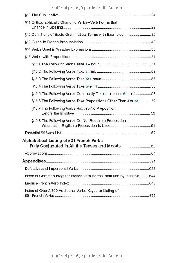 501 French Verbs (Barron's 501 Verbs)