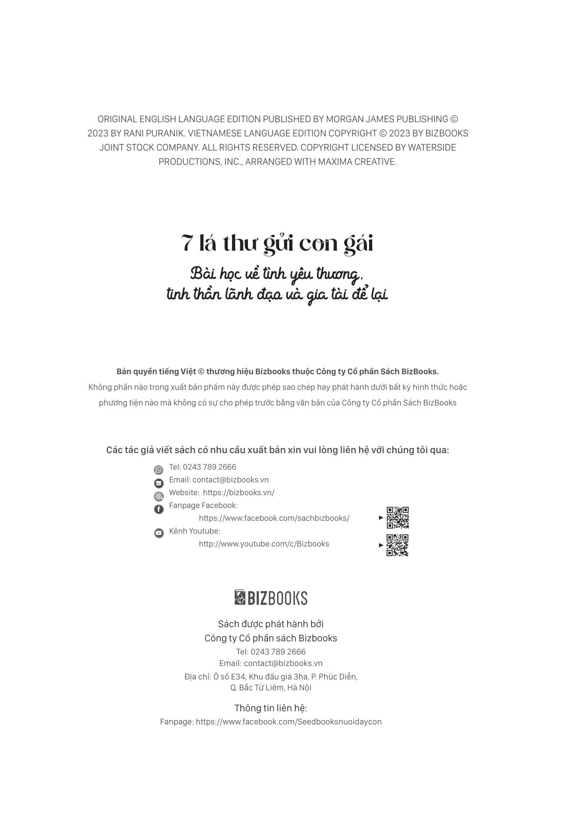 7 Lá Thư Gửi Con Gái: Bài Học Về Tình Yêu Thương, Tinh Thần Lãnh Đạo Và Gia Tài Để Lại PDF