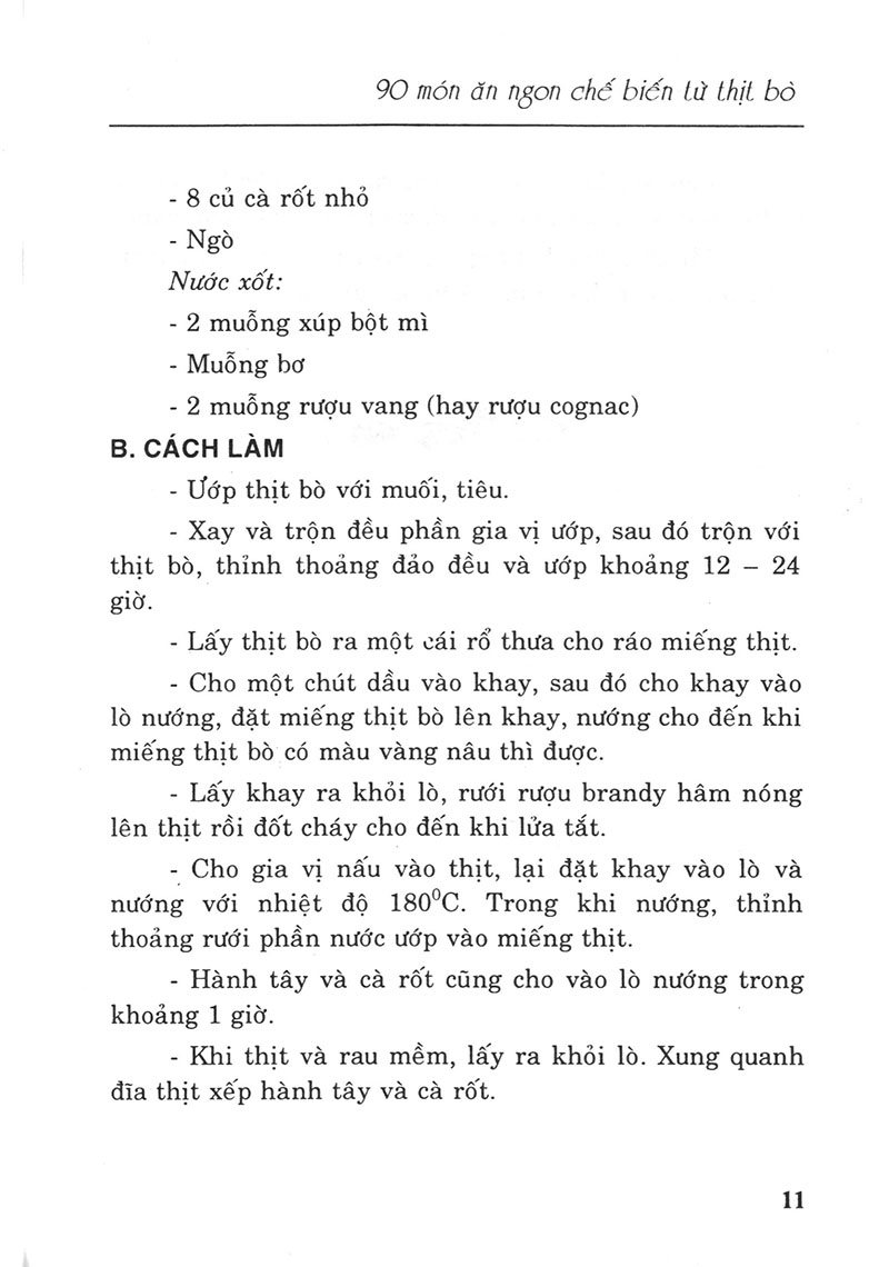 90 Món Ăn Ngon Chế Biến Từ Thịt Bò PDF đọc ebook online, epub online, nghe sách nói audio miễn phí.