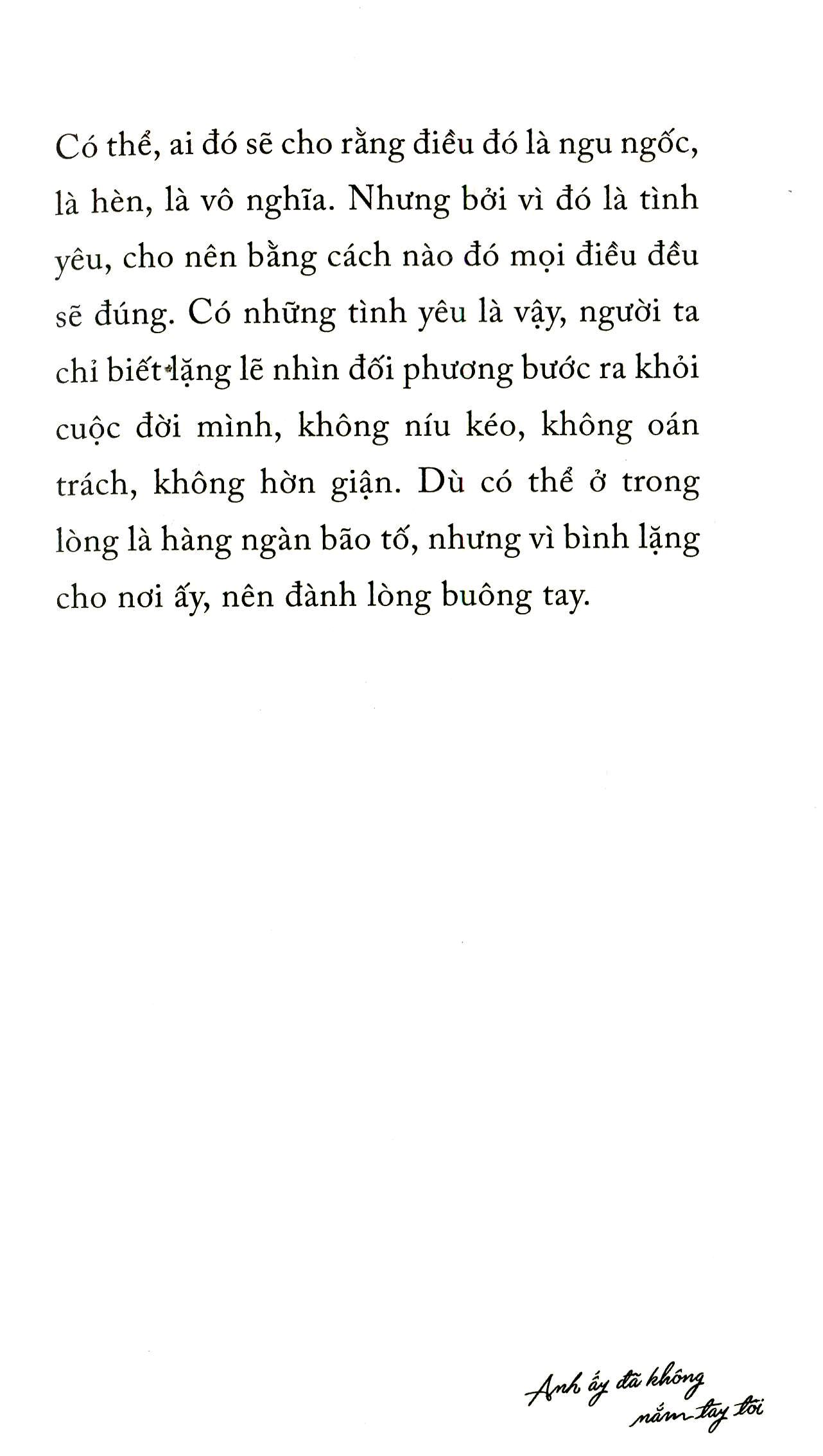 Sách Anh Ấy Đã Không Nắm Tay Tôi - FAHASA.COM