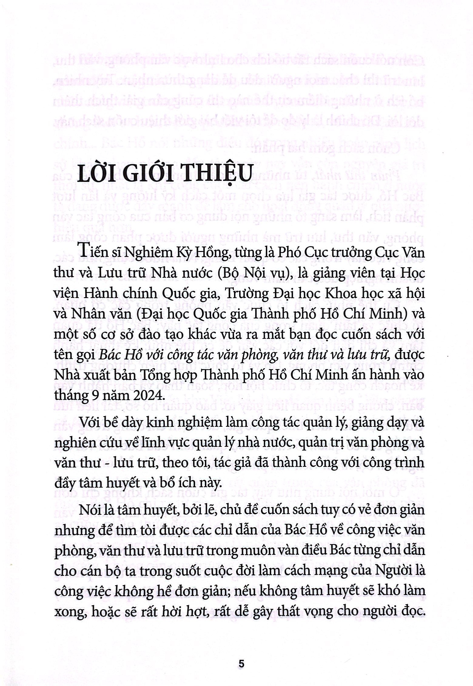 Bác Hồ Với Công Tác Văn Phòng, Văn Thư Và Lưu Trữ PDF Bác Hồ Với Công Tác Văn Phòng, Văn Thư Và Lưu Trữ PDF