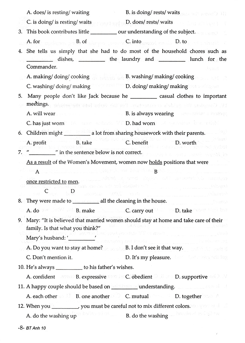 Tải sách Bài Tập Bỗ Trợ & Phát Triển Kĩ Năng Tiếng Anh 10 PDF đọc ebook online, epub online, nghe sách nói audio miễn phí.