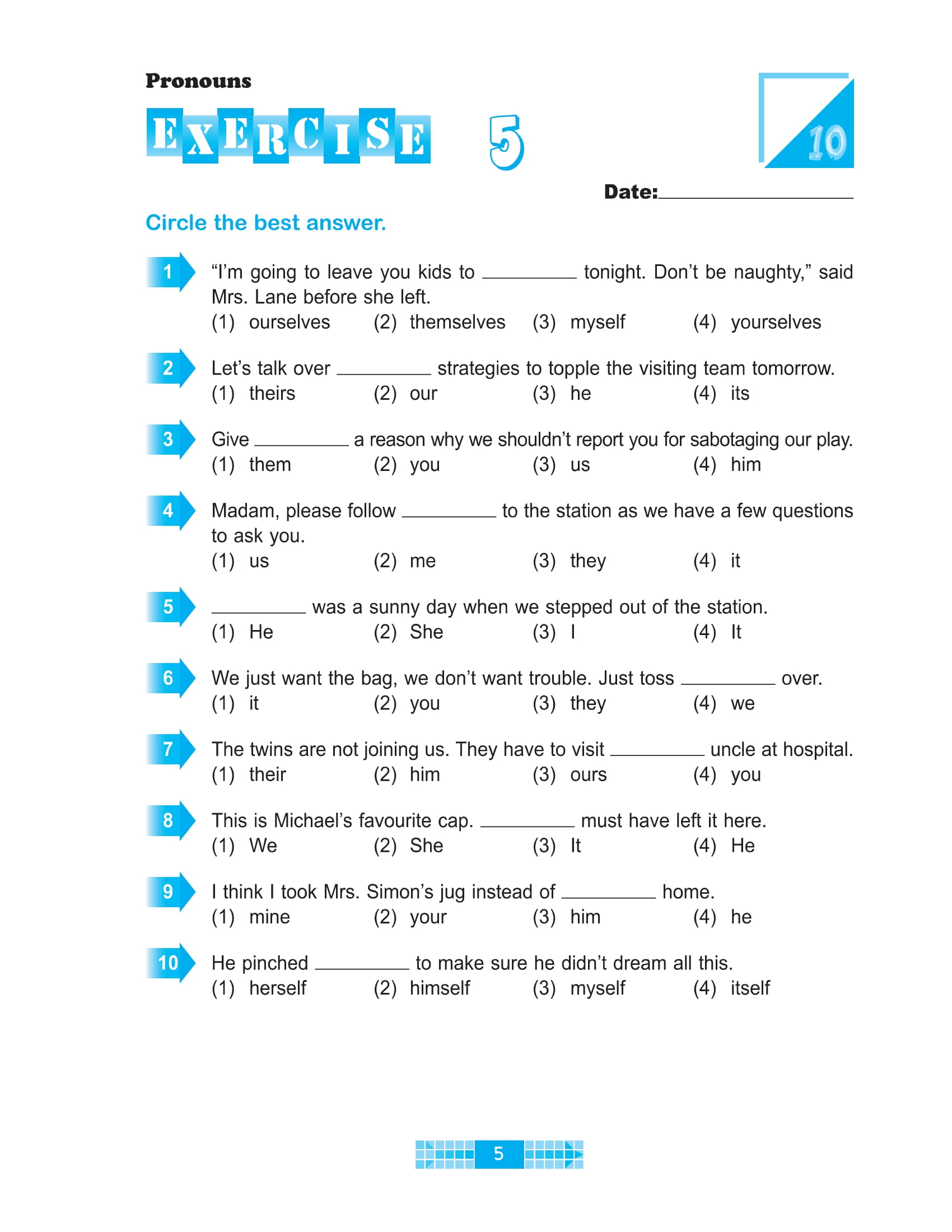 Bộ Bài Tập Ngữ Pháp Tiếng Anh Cơ Bản Dành Cho Học Sinh - Quyển 5 PDF Bộ Bài Tập Ngữ Pháp Tiếng Anh Cơ Bản Dành Cho Học Sinh - Quyển 5 PDF